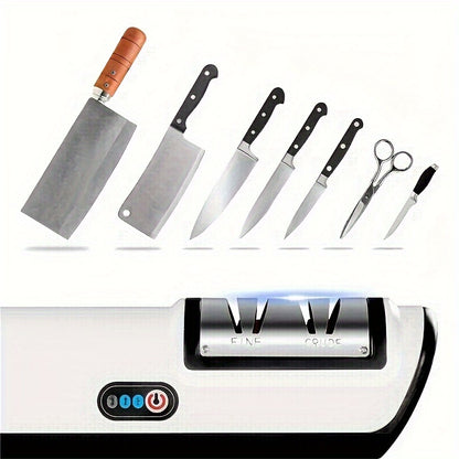 1pc High-Speed Electric Knife Sharpener - Effortless & Durable Kitchen Gadget for Precise Edge Sharpening, Quick Results for Household Use