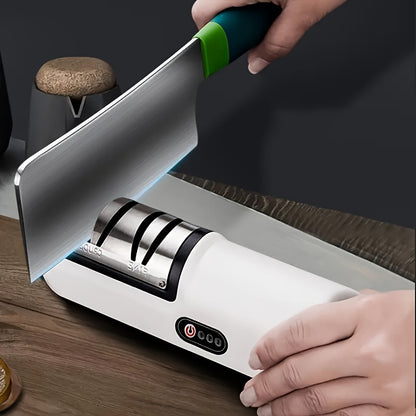 1pc High-Speed Electric Knife Sharpener - Effortless & Durable Kitchen Gadget for Precise Edge Sharpening, Quick Results for Household Use