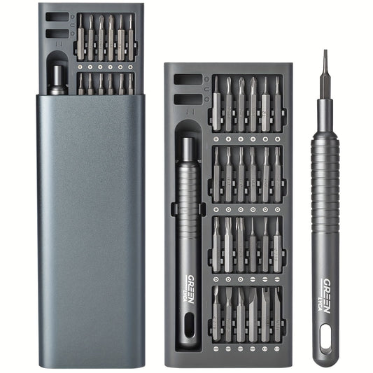 48-in-1 Precision Screwdriver Set - Professional Magnetic Driver Kit with 6-inch Metal Handle and Portable Aluminum Box - Ideal for Electronics, Watch, Drone, Gadget Repair and Maintenance