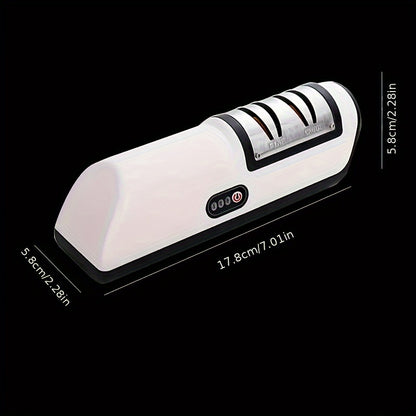 1pc High-Speed Electric Knife Sharpener - Effortless & Durable Kitchen Gadget for Precise Edge Sharpening, Quick Results for Household Use